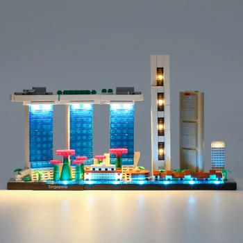 Lightaling led ışık Kiti 21057 Mimari Singapur Yapı Taşları Seti (Dahil DEĞİL Model) tuğla Oyuncaklar Çocuklar için