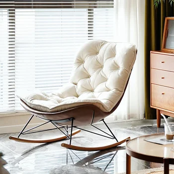 Lüks sallanan Sandalyeler Ultralight Tembel tasarımcı lüks salon nordic Yetişkin Oturma Odası Sandalyeleri Zemin rahat ev mobilyaları