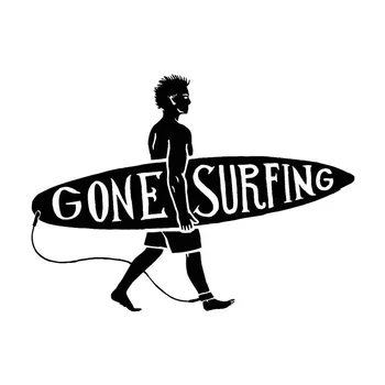 M356 # Siyah Araba Çıkartmaları Dekor Çıkartmaları Sörf Adam Sörf Plaj Sörfçü Dekoratif Aksesuarları Yaratıcı Su Geçirmez PVC