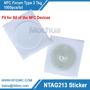 Ntag213 etiket, NFC etiket fit tüm NFC etkinleştirme cihazı RFID yapışkanlı etiket, NFC label-1000pcs
