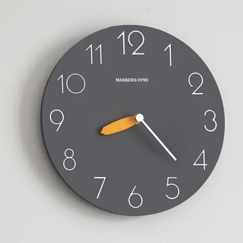 Oturma Odası Saat Duvar Sessiz İskandinav Moda Restoran Minimalist Estetik duvar saatleri Yuvarlak Reloj Pared Süsler Ev Dekor