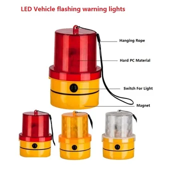 Pil tarzı LED araç yanıp sönen uyarı ışıkları yol trafik araba acil durum sinyal gösterge ışığı