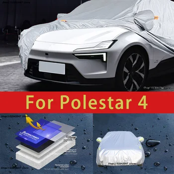 Polestar 4 Açık Koruma Tam Araba Kapakları Kar Örtüsü Güneşlik Su Geçirmez Toz Geçirmez Dış Araba aksesuarları