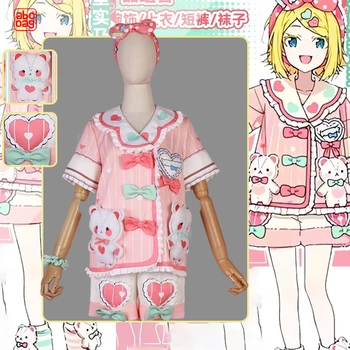 Proje Sekai Renkli Sahne Cosplay Hanasato Minori Cosplay Anime Güzel Pijama Kadınlar İçin Pembe Takım Elbise Cadılar Bayramı Rol Oynamak Outf