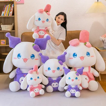 Sanrio Kuromi Benim Melodi Tavşan Peluş Bebek Çapraz soyunma Serisi Oyuncak Kawaii Tavşan Atmak Yastık Karikatür Sevimli Çocuk Tatil Hediye