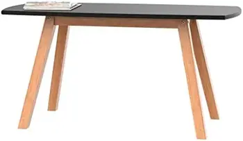 Sehpa-Franz Designer Alçak Masa, Erkekler ve Kadınlar için Oturma, Depolama ve Oturma Odası Mobilyaları için Ahşap Çerçeveli-Siyah