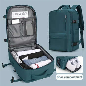 Seyahat sırt çantası Taşımak için Kişisel Eşya Çantası Uçuş Onaylı, 35L El Bagaj Bavul Su Geçirmez küçük seyahat çantası Erkekler Kadınlar için