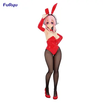 Stokta Yenı 100 % Orijinal FuRyu Süper Sonico 28 cm Kırmızı Tavşan Kız Ver PVC aksiyon figürü oyuncakları Modeli doğum günü hediyesi