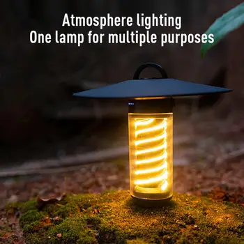 Su geçirmez Açık kamp feneri Taşınabilir Gece Lambası El Feneri İçin Tripod İle Kamp Balıkçılık Sırt Çantası Acil Durumlar