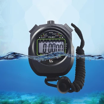 Su geçirmez Spor Hakem kronometre Spor Koşu Atletizm Eğitimi Kronometre 1/100 Saniye Doğru Zamanlama Süresi