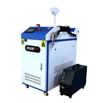 Su Soğutma 1000w 1500w 2000w El Metal Lazer Kaynakçı 3 in 1 Fiber Lazer Kaynak Kesme Temizleme Makinesi