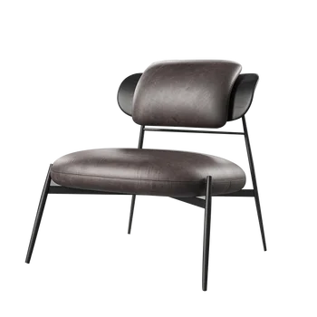 Tasarlanmış hafif lüks paslanmaz çelik fırçalanmış dinlenme koltuğu, modern ve basit satış ofisi model oda resepsiyonu