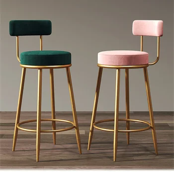 Tasarım altın bar sandalyesi ışık Lüks Salonlar Modern Mutfak bar sandalyesi Minimalist yüksek açık Tabourets De Bar Ev Mobilyaları