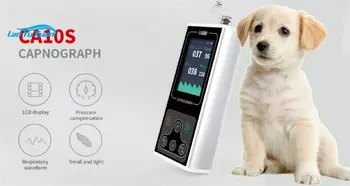 Veteriner Kullanımı Sidestream Capnograph VETERİNER EtCO2 RESP SpO2 PR CO2 Alarm Köpek Kediler Hayvanlar
