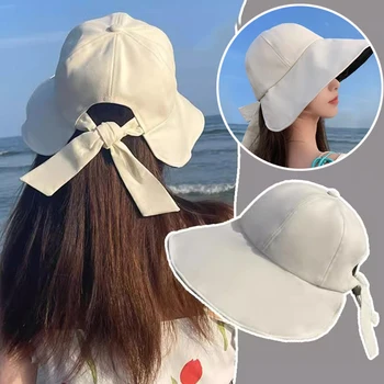 Yaz Kova Şapka Kadın Katlanabilir Ayarlanabilir At Kuyruğu Balıkçı Kap Yaz Açık Plaj Güneşlik Geniş kenarlı şapka Panama Kapaklar