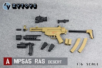 ZYTOYS 1 / 6th MP5 Silah Serisi Tip A MP5A5 RAS Çöl Kum Rengi PVC Malzeme olamaz Ateş Modeli Bebek Sahne Bileşeni