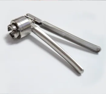 Çeşitli modeller Yeni Manuel mesleki Flakon Kıvırıcı Paslanmaz Çelik Kapaklar El Yapıştırma Makinesi Gümüş 13 20mm