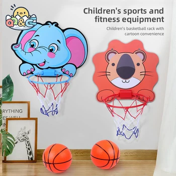 Çocuk Karikatür Hayvan basketbol potası Aile İnteraktif eğitici oyuncak Delme Kapalı Açık Duvar Topu Oyuncaklar Çocuklar için Hediyeler