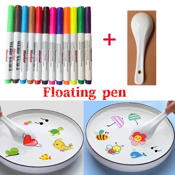 Çocuk Montessori Erken Eğitim Oyuncaklar Büyülü Su Boyama Kalem Renkli işaret kalemi İşaretleyiciler Yüzen Mürekkep Kalem Doodle Su Kalemler