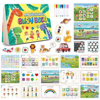 Çocuk Montessori Öğrenme Meşgul Kitap Erken Çocukluk Eğitimi için Kart Kitap Çocuk Hediye