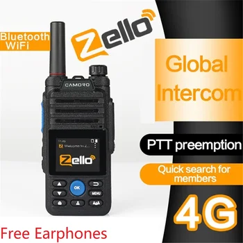 Ücretsiz Kulaklık Zello Walkie Talkie 4G Realptt Radyo Ağ Walkie Talkie 100 km Uzun Menzilli Amatör Mobil Radyo